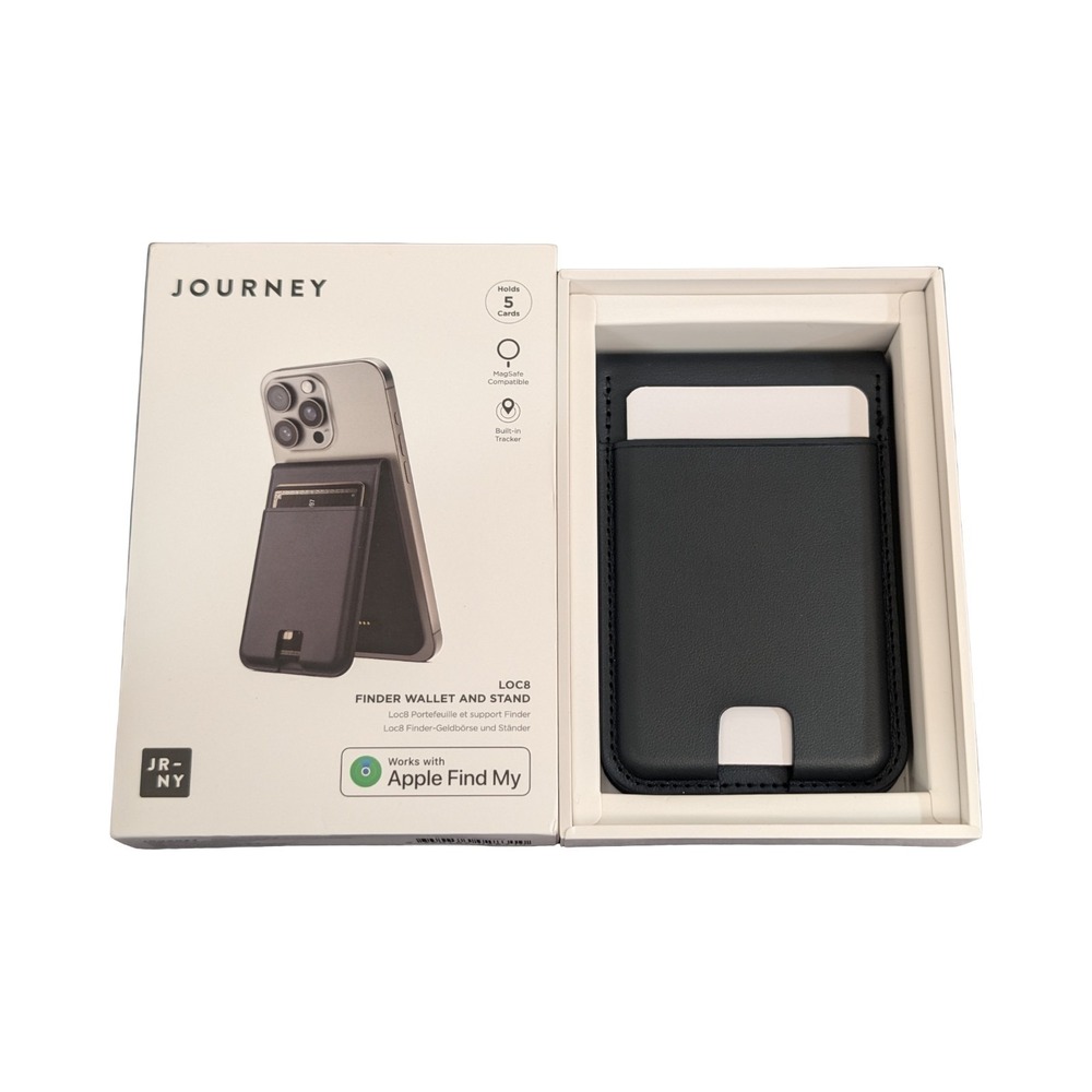 G8U JOURNEY LOC8 MagSafe Finder Wallet and Stand Midnight Used No Charge Cable ⬇